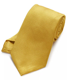 Yellow Italian Silk Twill Tie
