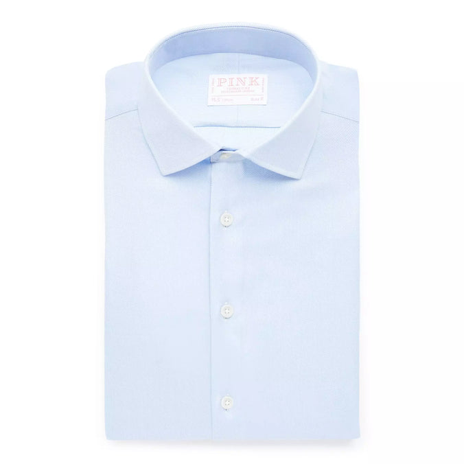 Pale Blue Slim Fit Royal Twill Formal Shirt