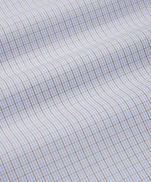 Pale Blue & Green Tailored Fit Graph Check Formal Shirt