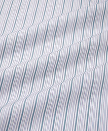 Teal Green & White Tailored Fit Supraluxe Multi Stripe Formal Shirt