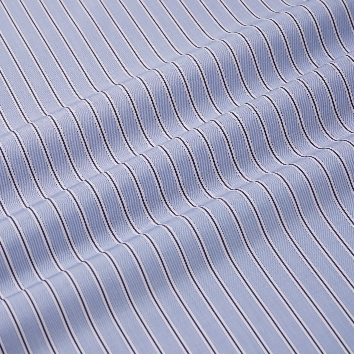 Blue & Navy Classic Fit Regent End on End Stripe Formal Shirt