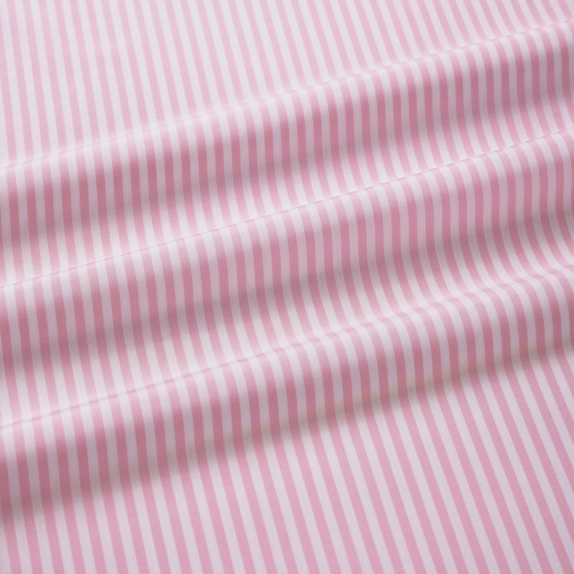 Pink & White Classic Fit Smart Casual Cotton Stripe Shirt