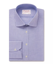 Blue Slim Fit Open Weave Oxford Formal Shirt