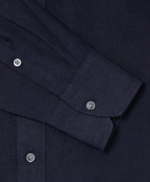 Navy Tailored Fit Essential Linen Formal Shirt