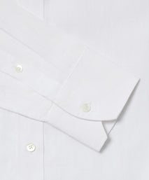 White Tailored Fit Essential Linen Formal Shirt