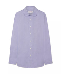 Blue Tailored Fit Smart Casual Open Weave Oxford Shirt