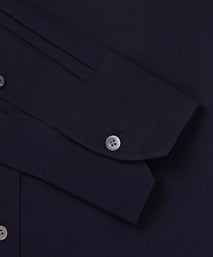 Navy Blue Classic Fit Ramses Cotton Poplin Formal Shirt